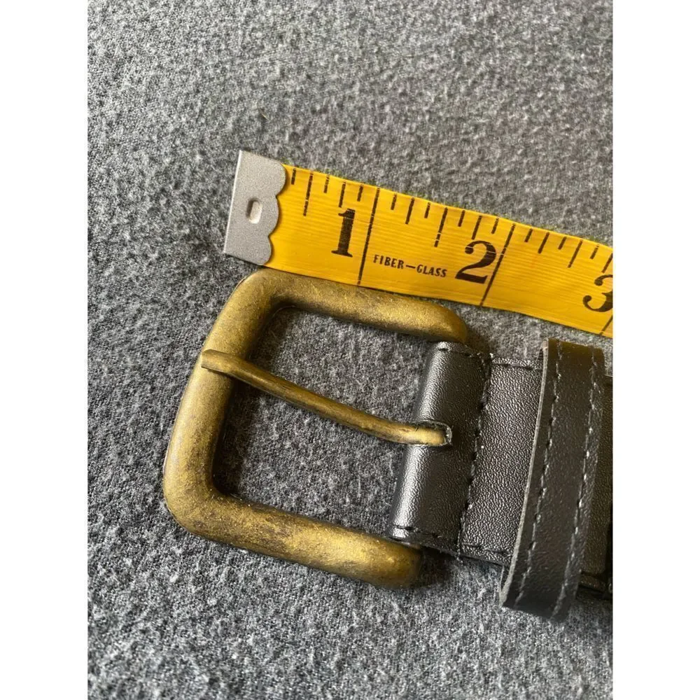 Vintage Faux Leather Brass Studded Belt
